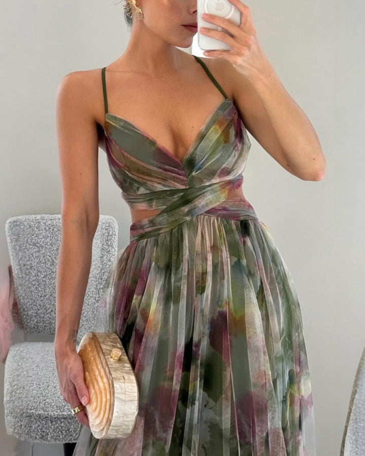 Giselle | Vestido maxi encantado com padrão floral