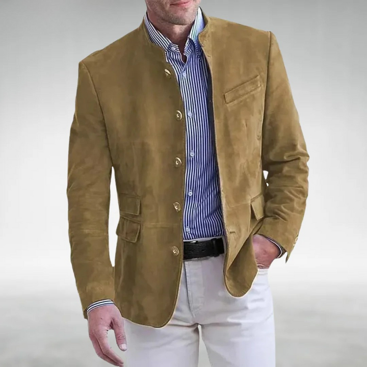 Armin | Jaqueta Masculina de Camurça com Gola Alta e Estilo Elegante