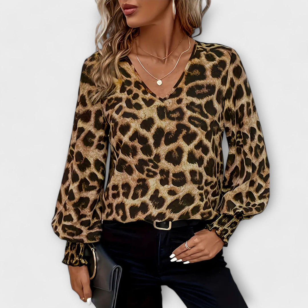 Joana - Blusa Estilosa Leopardo
