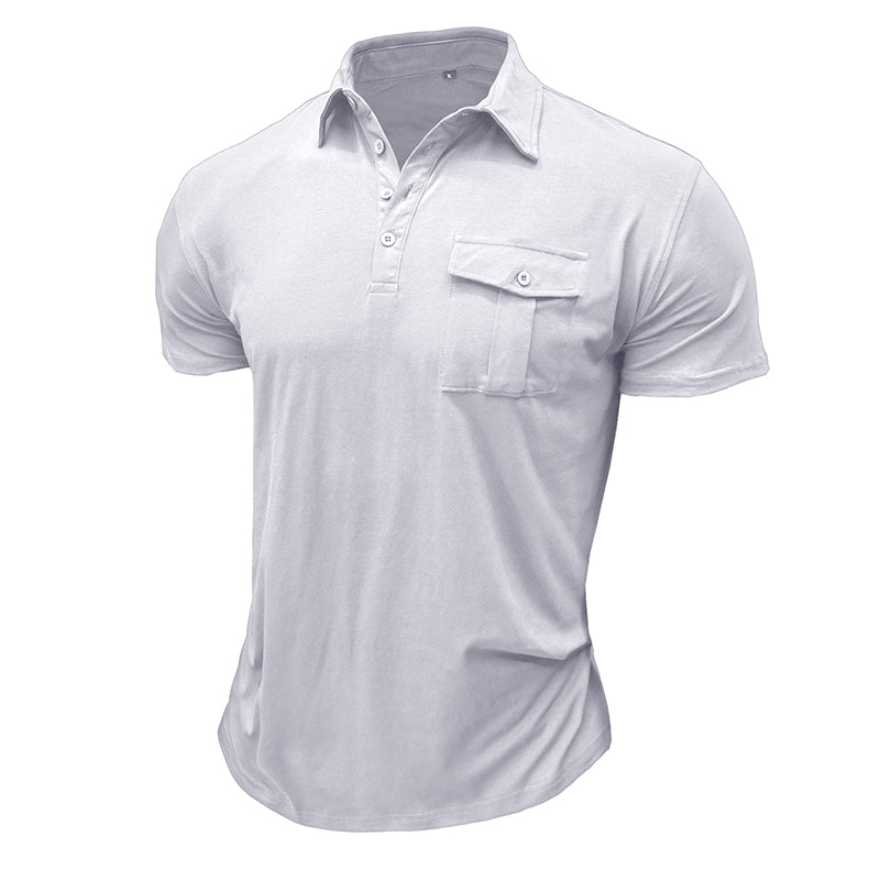 Camisa de algodão com bolsos
