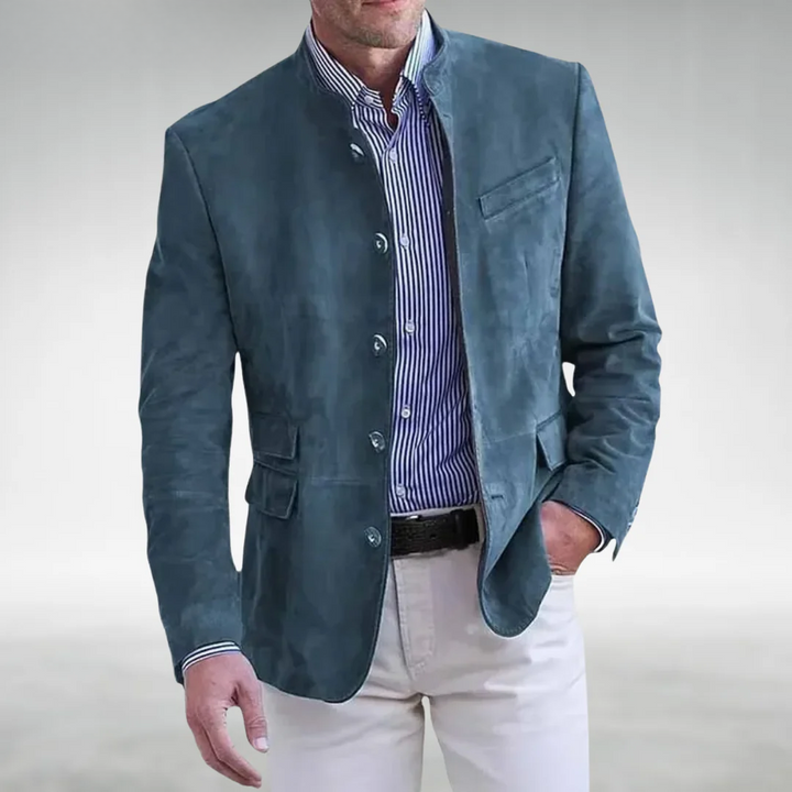 Armin | Jaqueta Masculina de Camurça com Gola Alta e Estilo Elegante