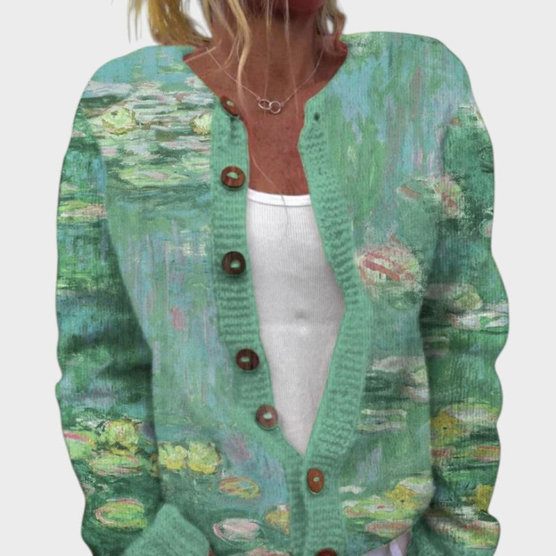 Ana - Cardigan Floral de Outono