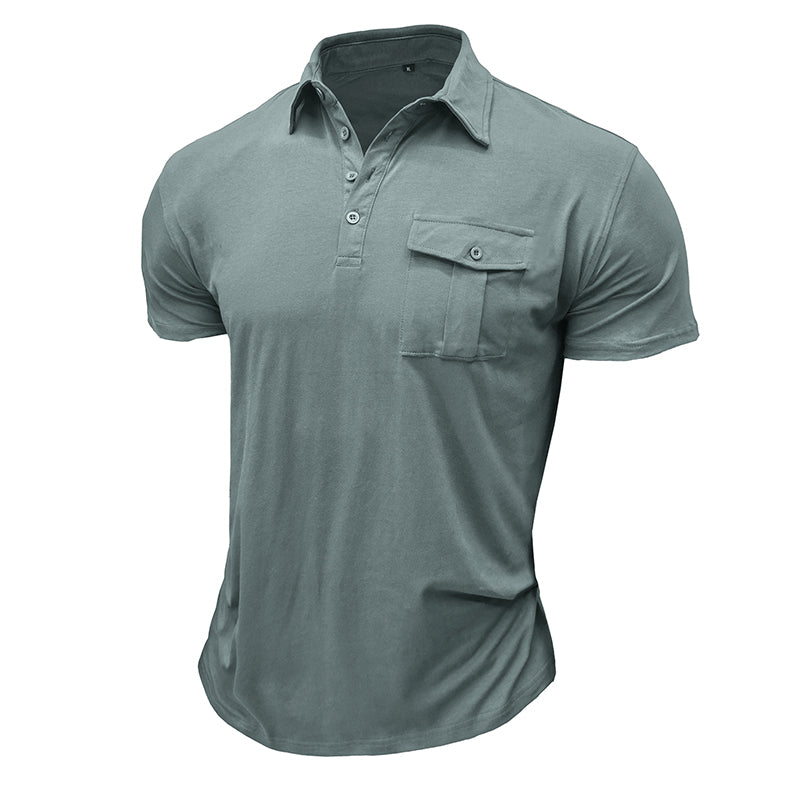 Camisa de algodão com bolsos