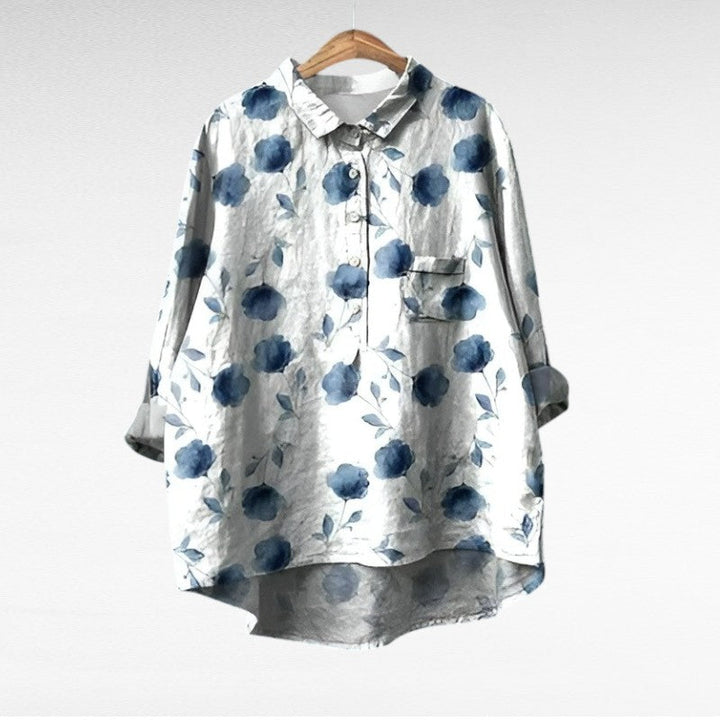 Camille | Blusa de Linho Elegante para o Verão