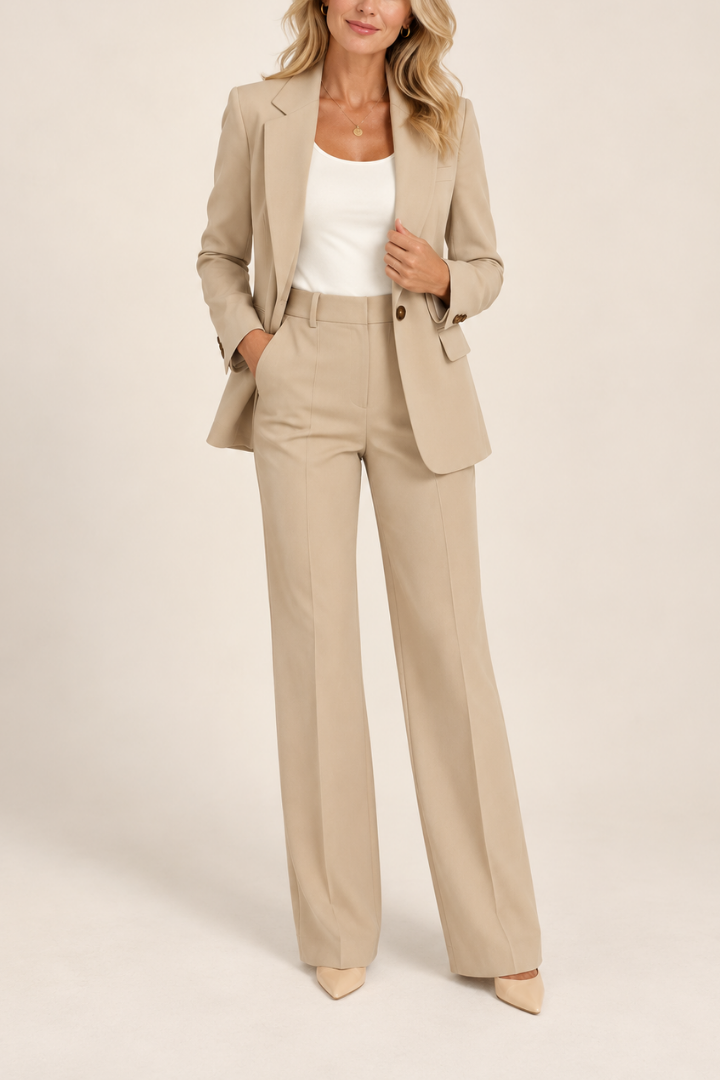 Palma | Conjunto de blazer com calças largas