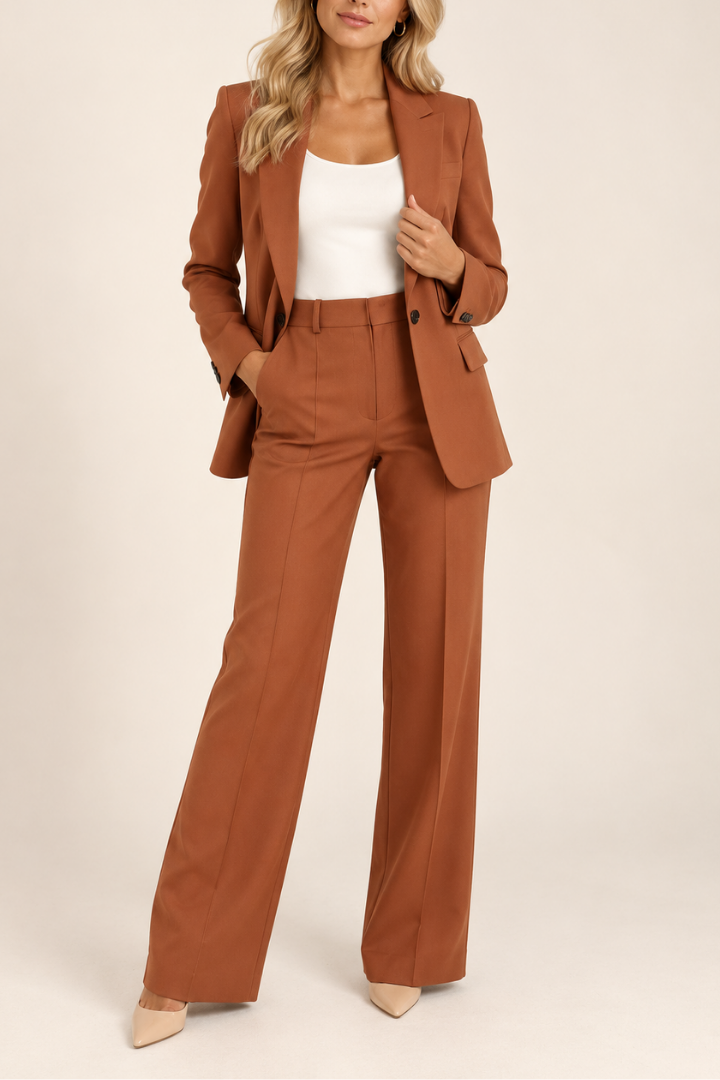 Palma | Conjunto de blazer com calças largas