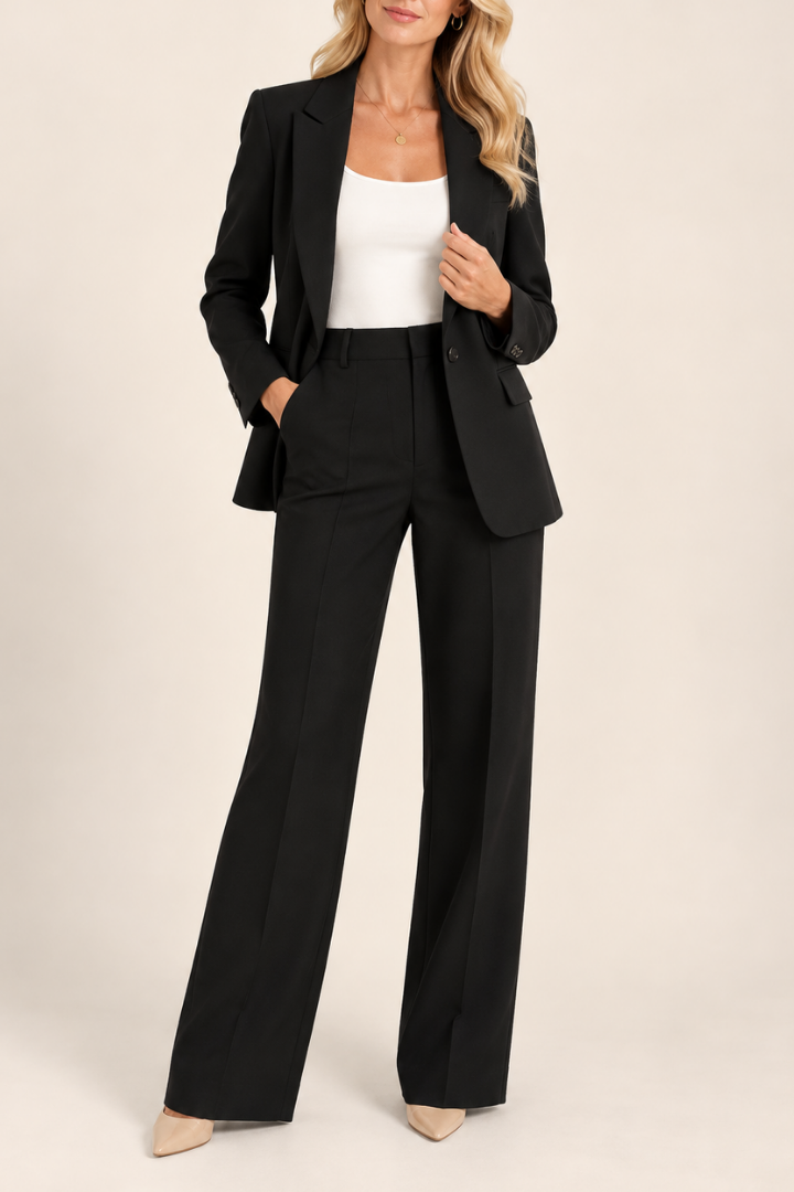Palma | Conjunto de blazer com calças largas