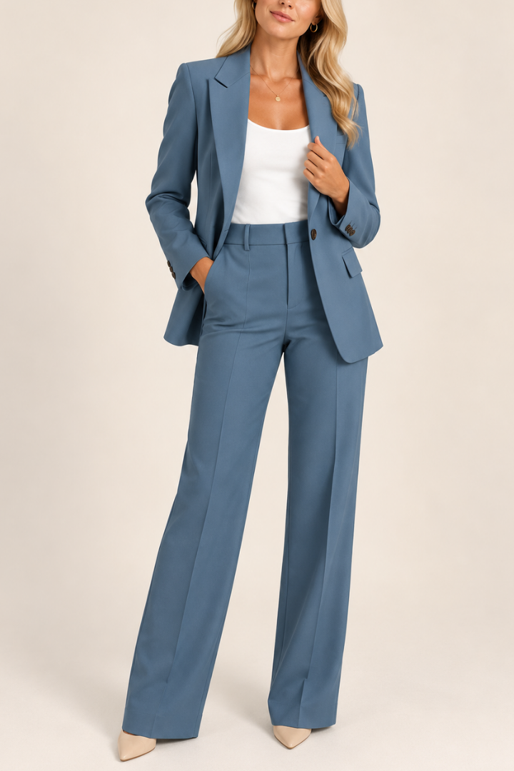 Palma | Conjunto de blazer com calças largas