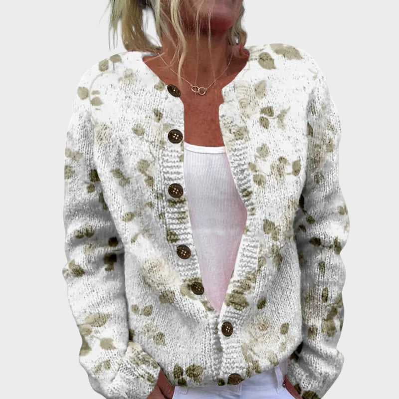 Joana - Cardigan Floral de Outono