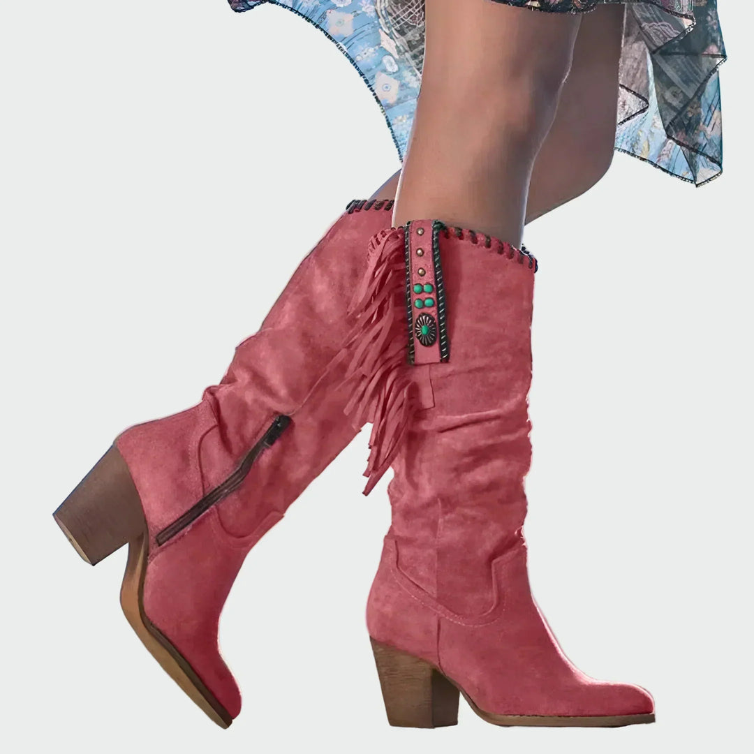 Botins de couro confortáveis