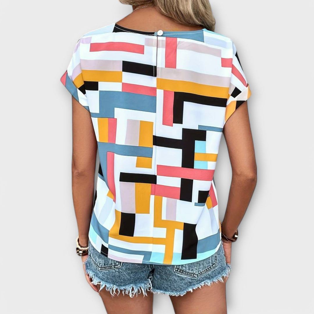 Mónica - Blusa de manga curta