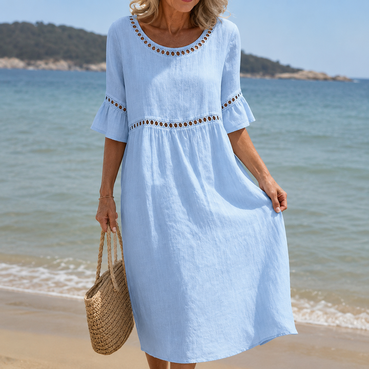 Hélène | Vestido Longo de Linho com Caimento Elegante