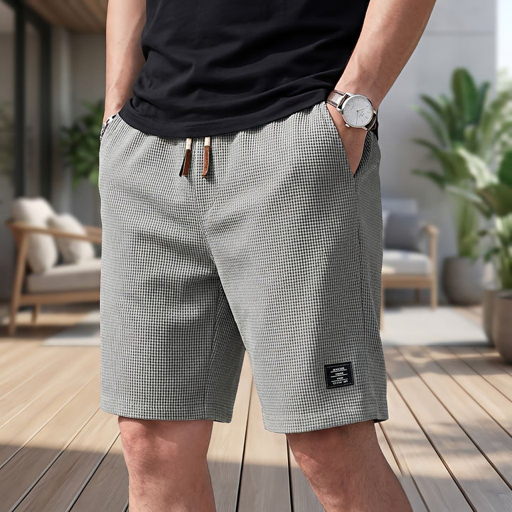 Bermuda masculina | Short de verão confortável com cintura elástica