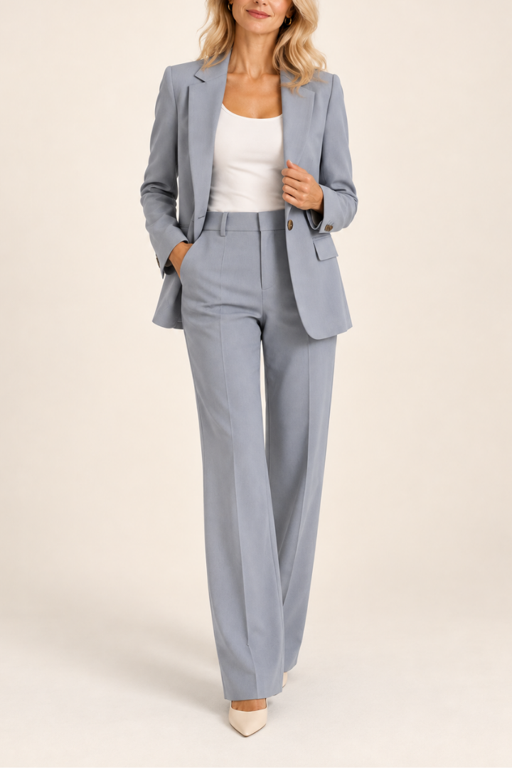 Palma | Conjunto de blazer com calças largas