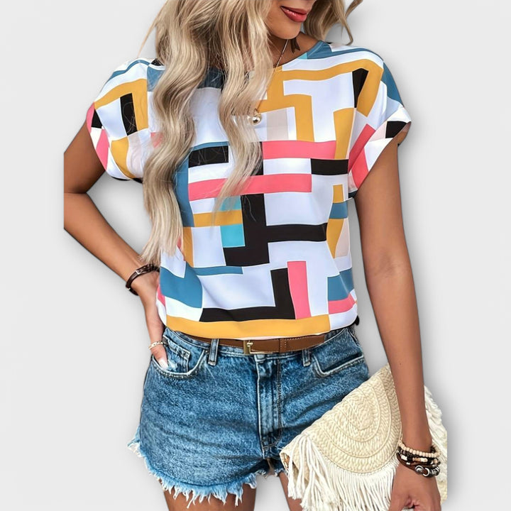 Mónica - Blusa de manga curta