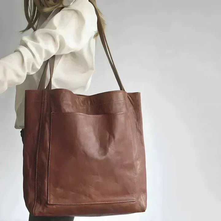 Elle - Bolsa de ombro clássica em pele