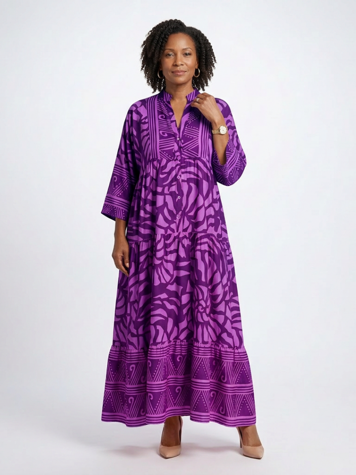 Amandine | Vestido Midi com Botões